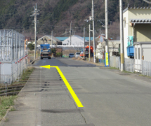 ビニールハウスを左折